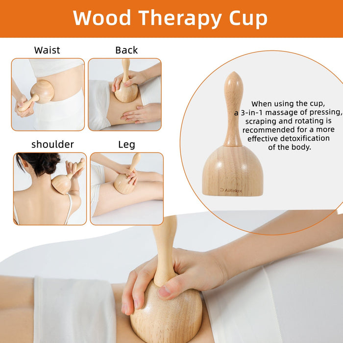 Professional Wood Therapy Massage Tools 5-in-1 Maderoterapia Kit